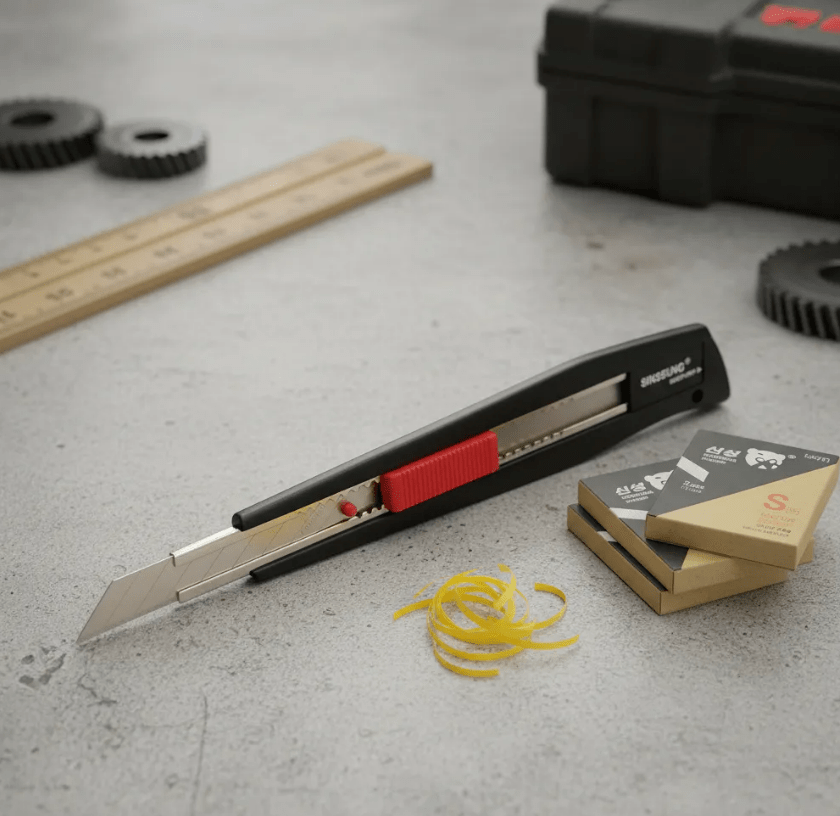 CUCHILLO CORTANTE CUTTER PROFESIONAL HOJA DE 9 MM S505, SINSEUNG KOREA6