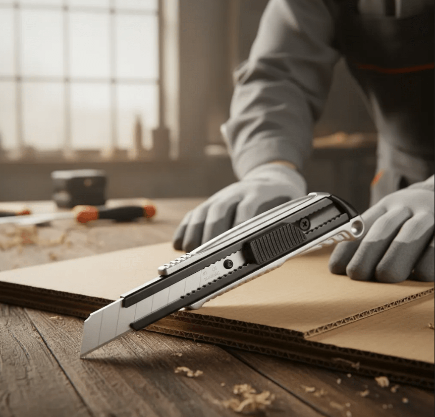 CUCHILLO CORTANTE CUTTER PROFESIONAL DE ALUMINIO 18MM (HEAVY DUTY) L704, SINSEUNG KOREA3