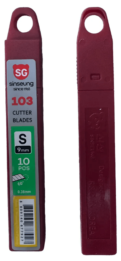 PEPUESTOS CUCHILLO CORTANTE CUTTER HEAVY DUTY 60° DE 9 MM PACK 10UN, S103 SINSEUNG KOREA2