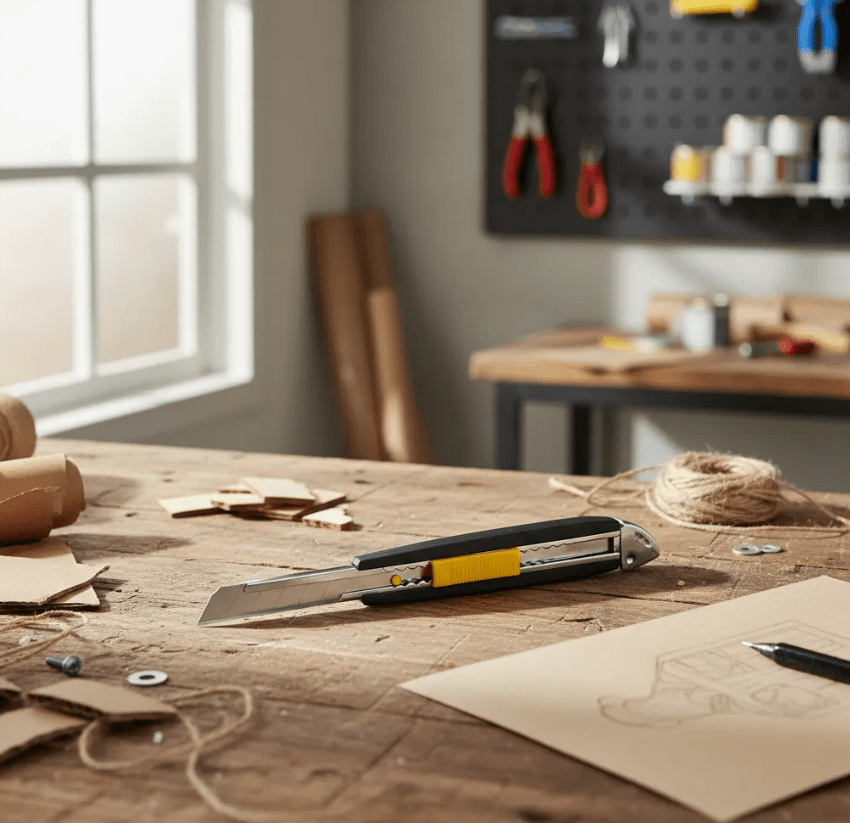 SET CUCHILLO CORTANTE CUTTER  DE 9 MM + 10 REPUESTOS S185, SINSEUNG KOREA5