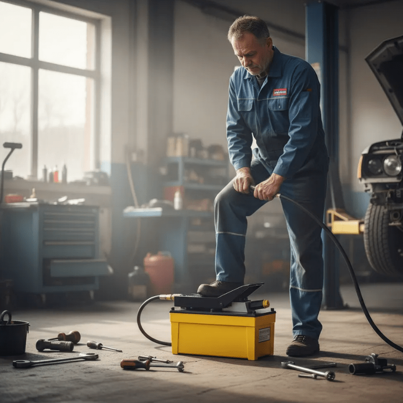 Bomba De Pie Hidráulica Neumática 1.7 Lt, 700 Bar, 1200 Psi2