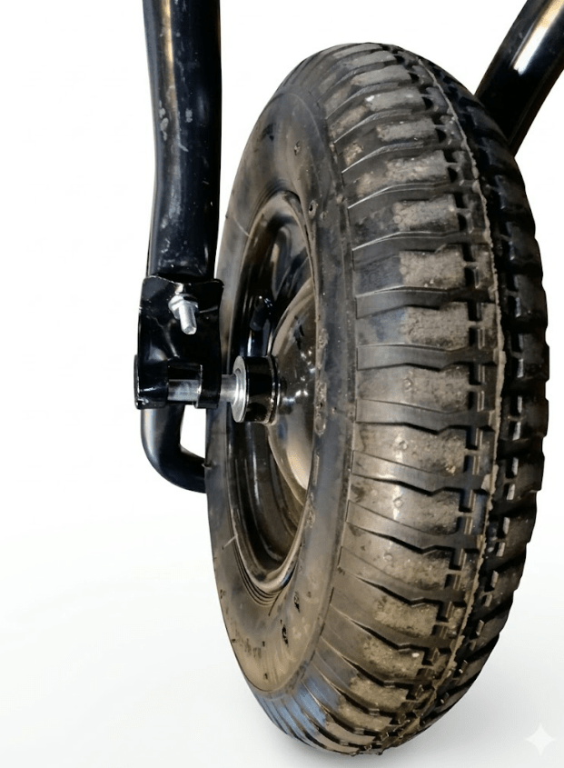 RUEDA INFLABLE PARA CARRETILLA CON EJE 350X80 MM3