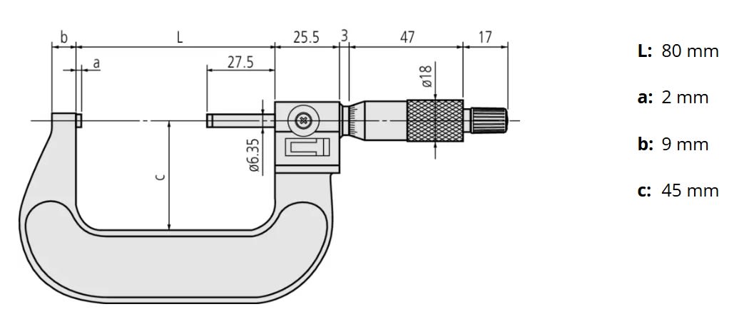MICROMETRO DIGITAL 50 -  75 / 0.001 MM (193-113)3