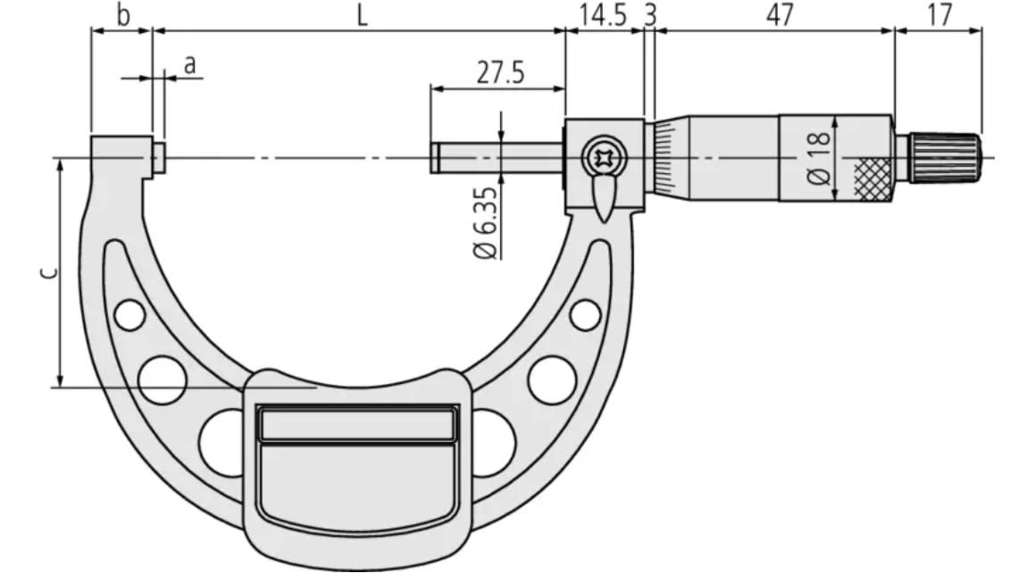 MICROMETRO EXTERIOR  3  -  4''  GR .001'' (103-180)2