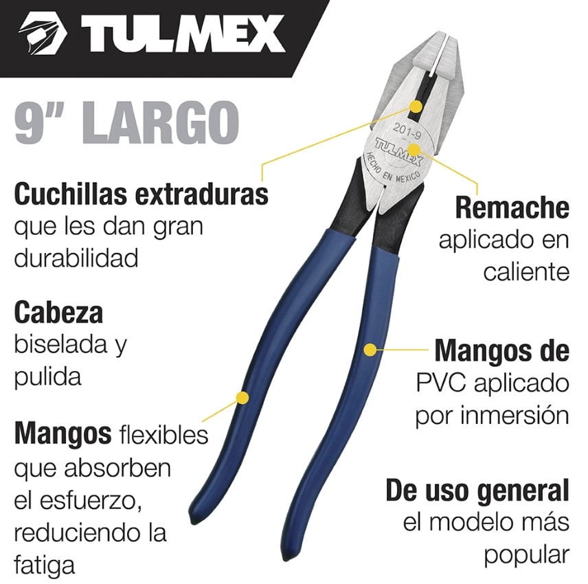 Alicate Universal De 9''  Mecanico (201-9)1