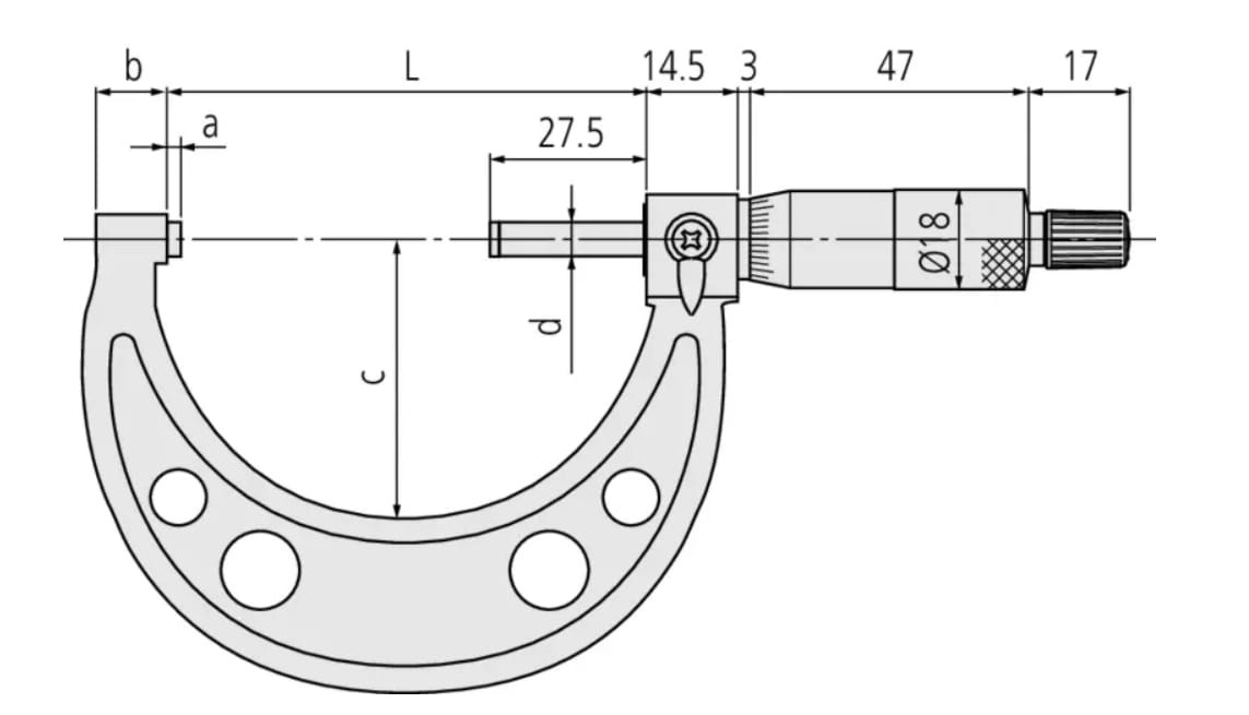MICROMETRO EXTERIOR  8  -  9''  GR .001'' (103-185)2