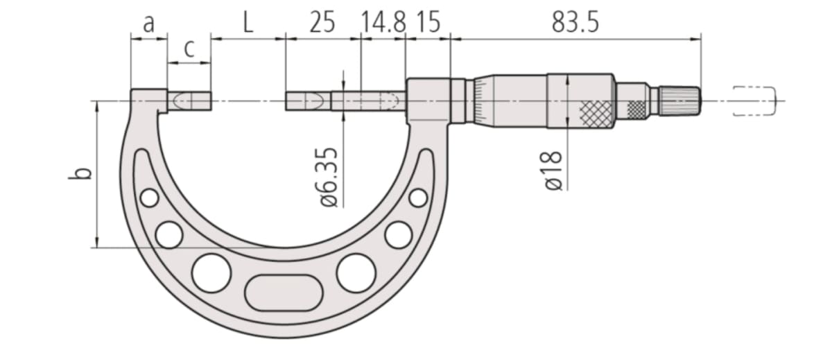 MICROMETRO EXTERIOR DE 25 A 50MM (122-102)3