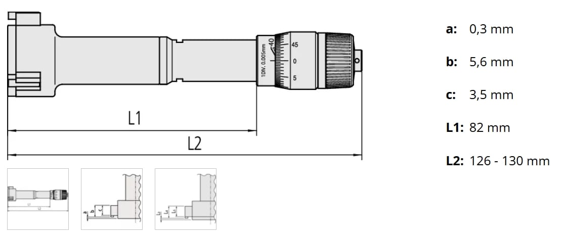 MICROMETRO INTERIOR DE 16 - 20 MM. (368-165)2
