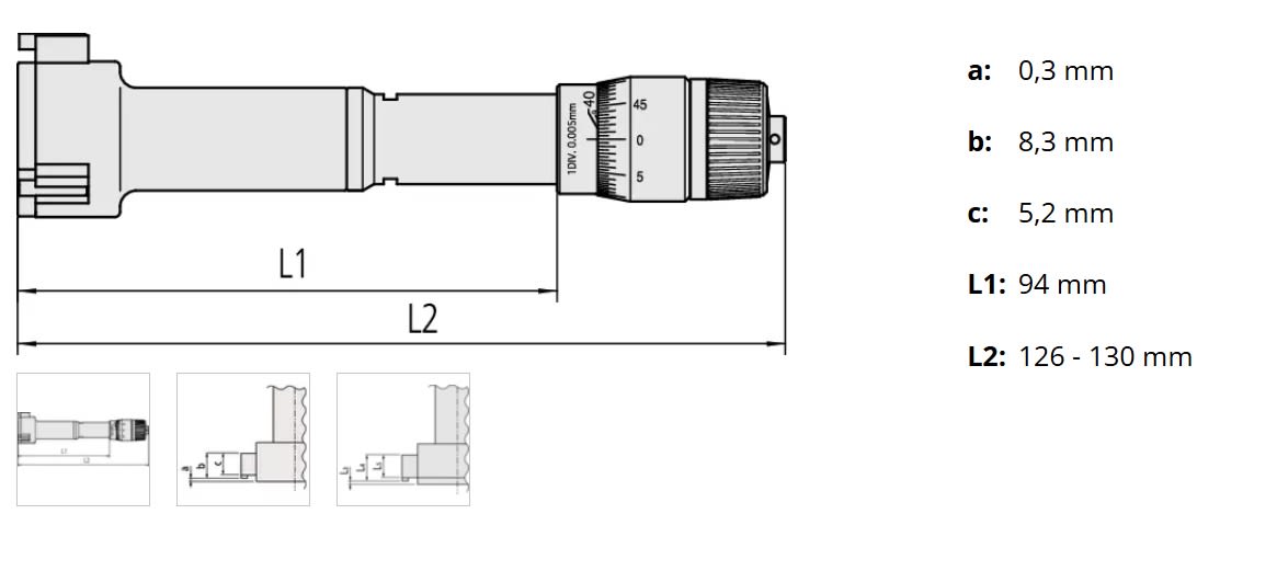 MICROMETRO INTERIOR DE 20 - 25 MM. (368-166)2