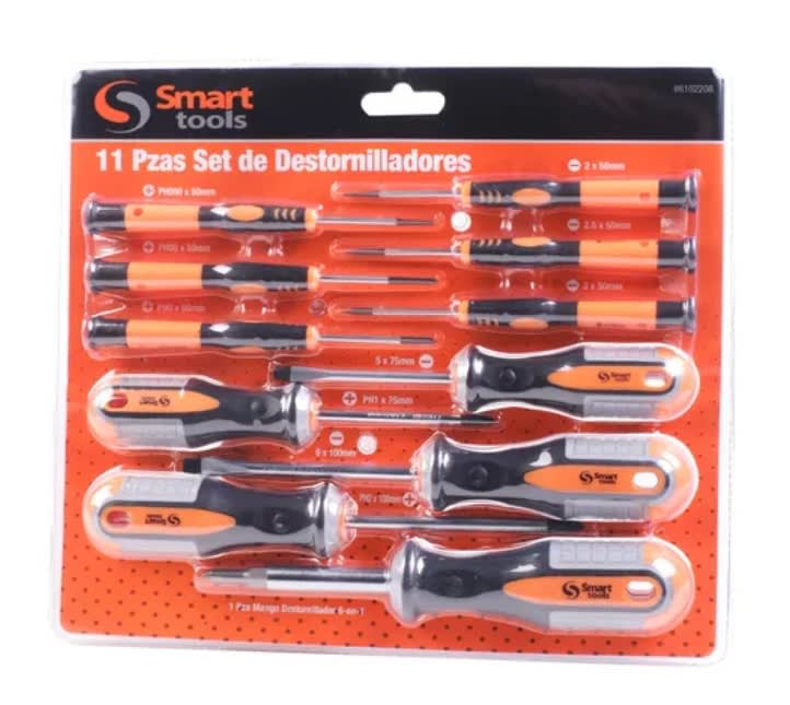 Juego De Destornilladores Ph/pl 11 Piezas Cr-v1