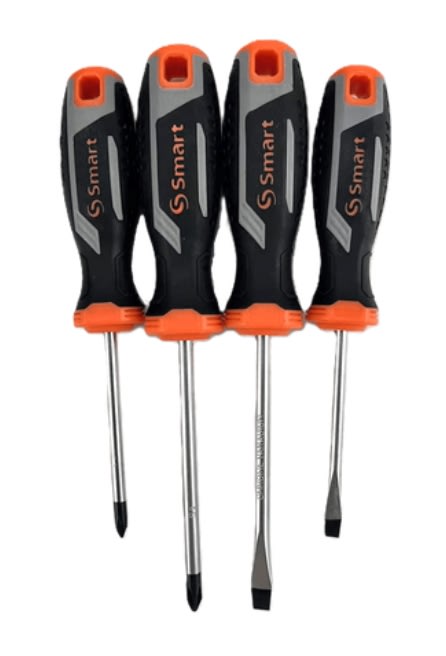 JUEGO DESTORNILLADORES 2PH/2PL  4 PZS. MANGO ERGONOMICO (6102201)1