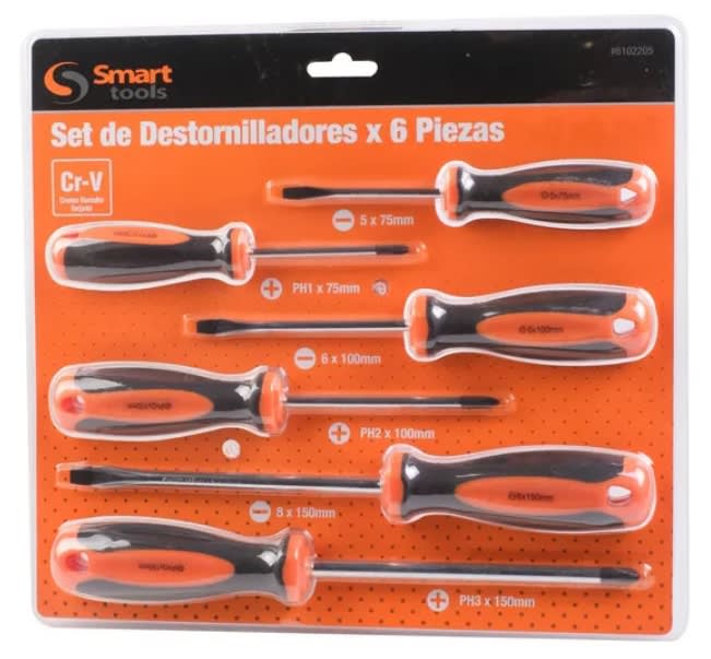 Juego De Destornilladores Ph/pl 6 Pzs. Cr-v.1