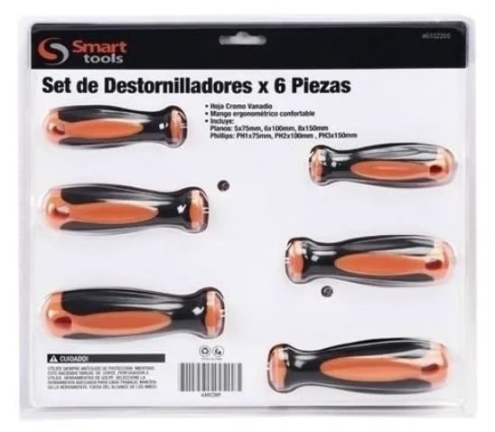 Juego De Destornilladores Ph/pl 6 Pzs. Cr-v.2