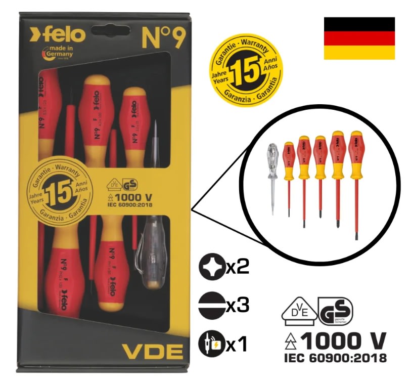 Juego Destornillador Aislado Vde 6 Pza 1000v (19798)1