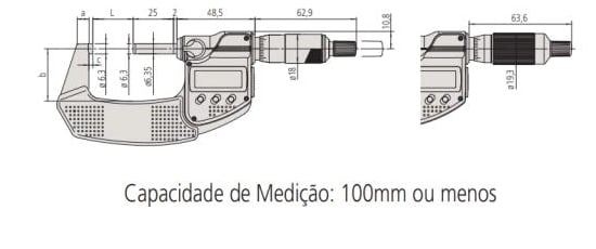 MICROMETRO INTERIOR DIGITAL 3-4'' pg/mm (293-333-30)2