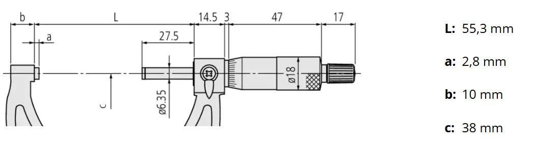 MICROMETRO EXTERIOR ANALOGO 25 - 50 MM 0,01 MM (103-138)2