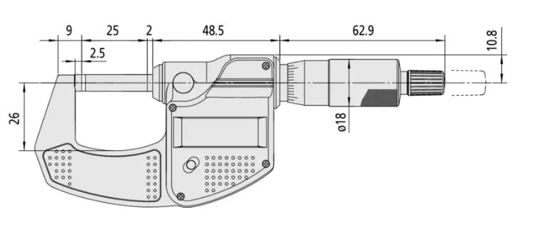 MICROMETRO EXTERIOR DIGITAL 0-25 MM (293-821-30)2