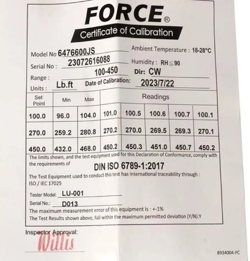 Llave Torque 3/4'' De 100-450 Lb/pie (6476600js)4