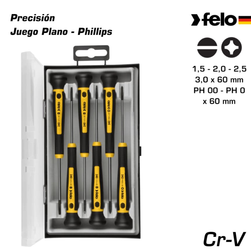 Juego Destornillador Precisión 4PL/2PH. 6 PZS (24096166)1