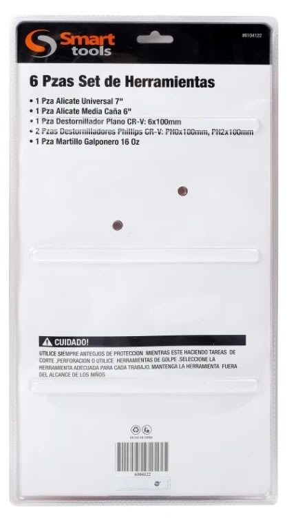JUEGO HERRAM. 6 PZS. C/ALICATE MEDIA CAÑA ALICATE UNIVERSAL (6104122)2