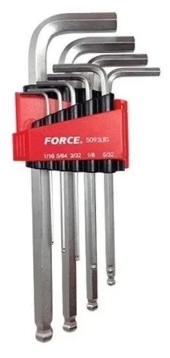Juego Llaves Allen 1/16'' - 3/8'' Bola Larga (5093lbs)1