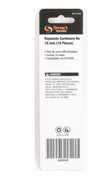 Hojas Repuesto Cuchillo Cartonero De 18 Mm (10 Pzs.)2