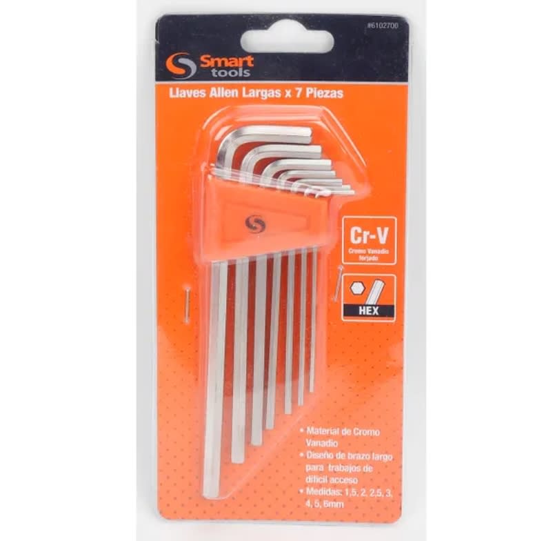 Juego Llaves Allen Largas De 7 Piezas 1.5 A 6mm1