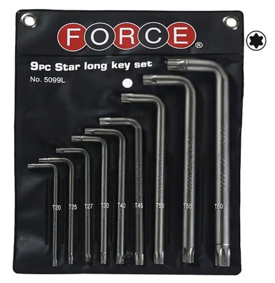 Juego Llaves Torx Largas T20 - T60 9 Pzas. Larga (5099L)1