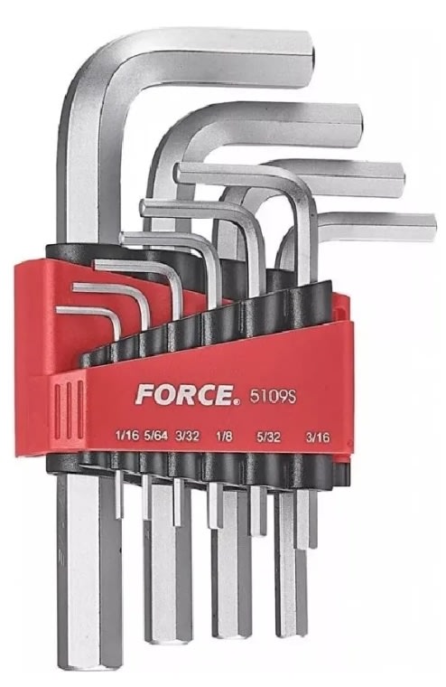 Juego De  Llaves Allen 1/16''-1/2'', 10 Pzas. (5109s)1