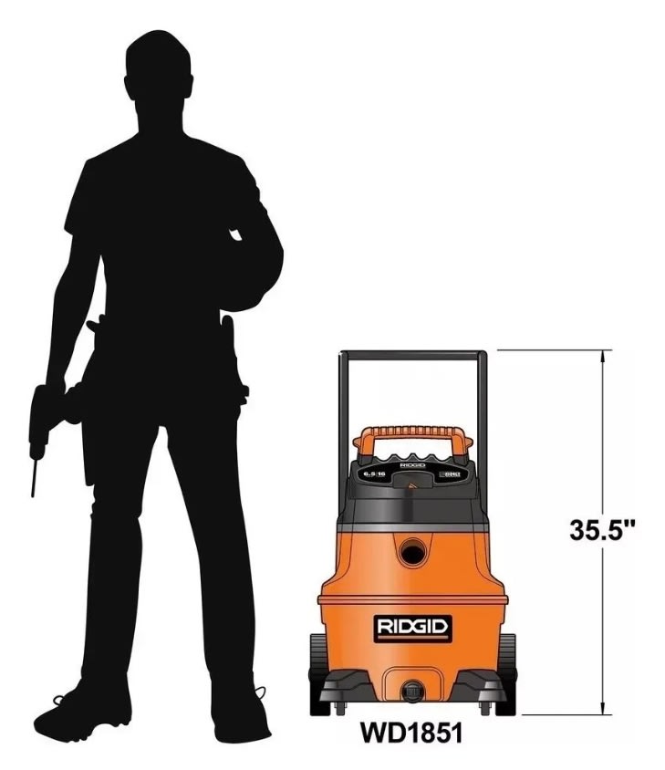 Aspiradora Sólidos Y Líquidos 60 Lt. 6.5 Hp (wd1855)6