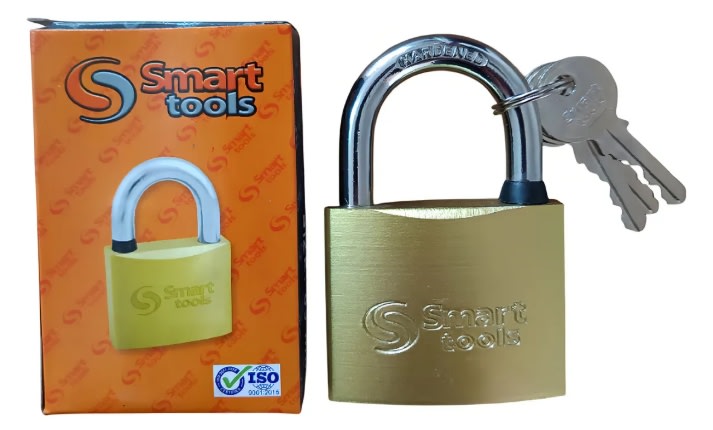 CANDADO ACERO BRONCEADO 25 MM. EN CAJA CON 3 LLAVES.3