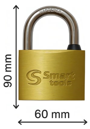 CANDADO ACERO BRONCEADO 60 MM. EN CAJA CON 3 LLAVES.2