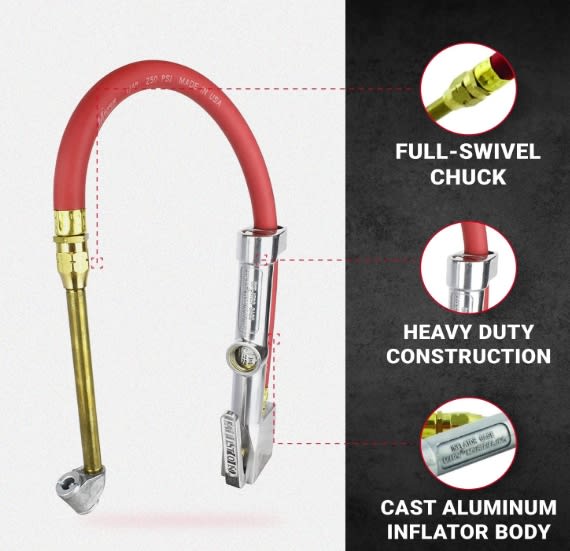 INFLADOR DE NEUMATICOS 15''  10-160 PSI CONECTOR DOBLE (S-506)5