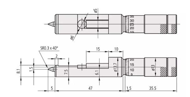 MICROMETRO PARA REBORDES DE LATA 0-13MM (147-103)3