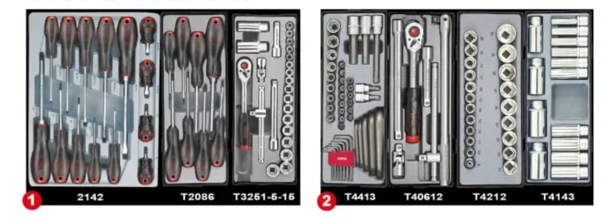 MUEBLE 7 GAVETAS CON 337 HERRAMIENTAS  MM (R-337)2