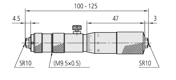 MICROMETRO INTERIOR 100-2100 MM TUBULAR (139-177)2