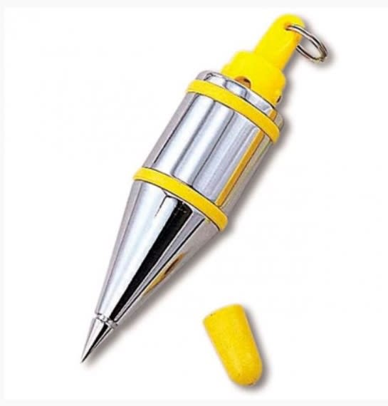 PLOMADA CROMADA EN CAJA ABS COLOR AMARILLO (LD-QC4H01)2