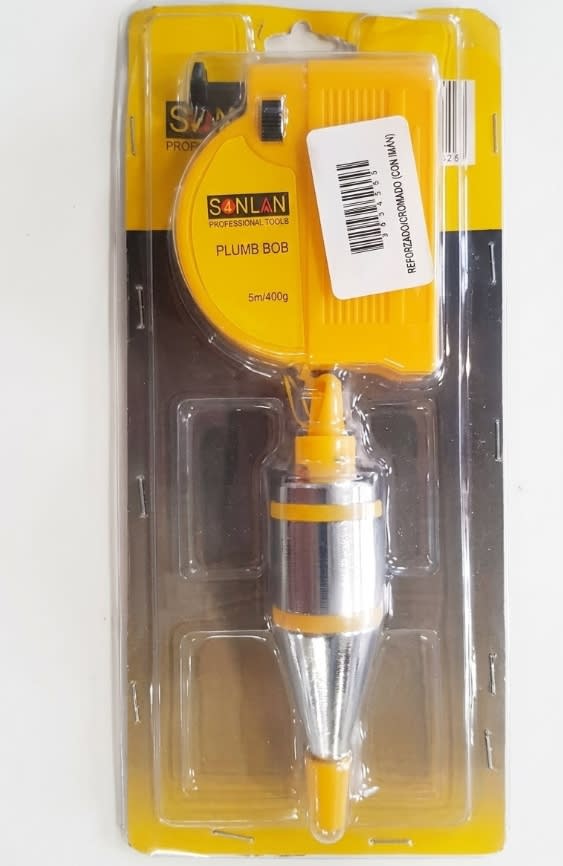 PLOMADA CROMADA EN CAJA ABS COLOR AMARILLO (LD-QC4H01)3