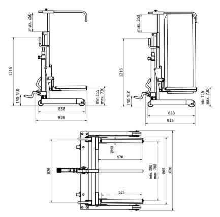 Carro Hidráulico Porta Ruedas Hasta 500 Kg (wd 500)7