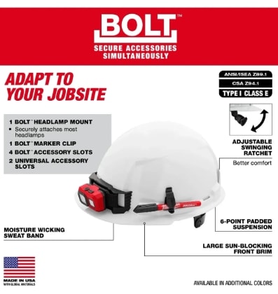 Casco De Seguridad Ala Frontal Blanco (48-73-1120)2