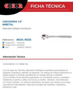Chicharra 1/4'' Mango De Metal (80224)4