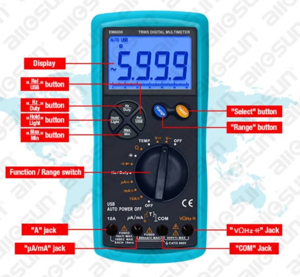 MULTITESTER DIGITAL ''TRUE RMS'' (EM6000)2