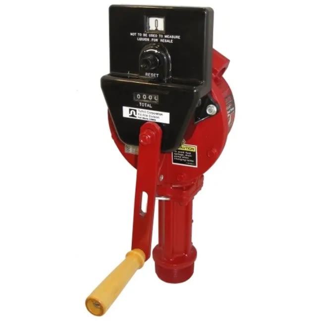 BOMBA DE TRANSFERENCIA DE COMBUSTIBLE ROTATIVA MANUAL CON CUENTA LITROS. (FR112CL)2