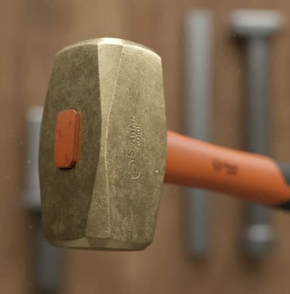 Combo Bronce 4 Lbs Mango Corto Fibra Vidrio (Antichispa)3