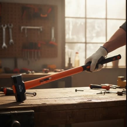 Combo Acero 8 Lbs. Mango Largo  Fibra Vidrio7