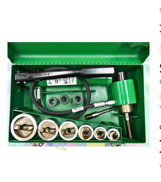 Juego de Sacabocados Hidráulico 1/2'' - 2'' Inoxidable (7506)3