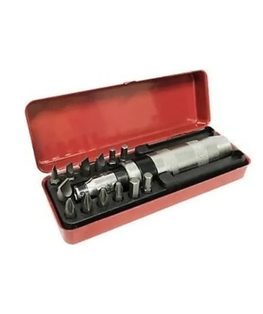 JUEGO DESTORNILLADORES DE GOLPE DE 14 PZS CON MANGO (VI-1102)1