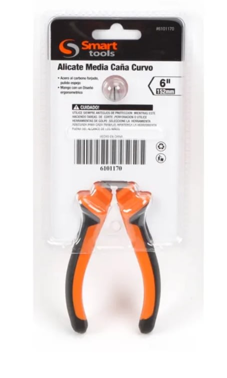 ALICATE MEDIA CAÑA CURVO DE 6''  MANGO BIMATERIAL (6101170)2