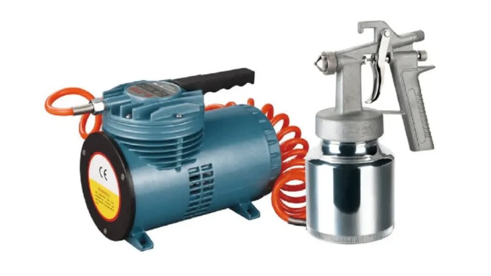 Kit Compresor De Membrana 180 W Con Pistola1