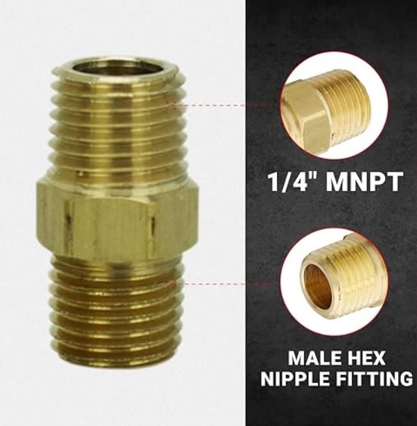 Conector De Latón Macho 1/4'' X 1/4'' Npt (646)2